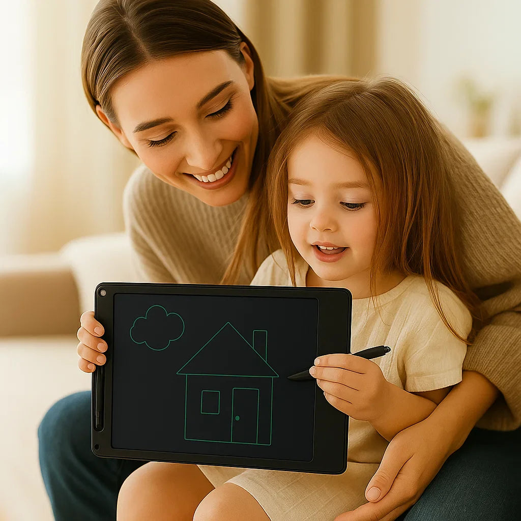 Tablet rysunkowy LCD dla dzieci ⎜ Wielokrotnego użytku tablica do pisania dla kreatywnego uczenia się i bezproblemowego bazgrania