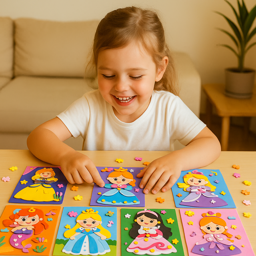 Kreatywny zestaw naklejek do zabawy dla dzieci