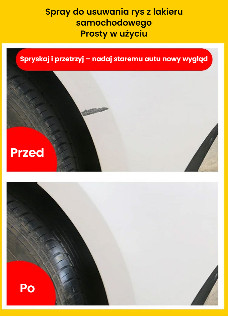 Spray do naprawy rys na lakierze samochodowym