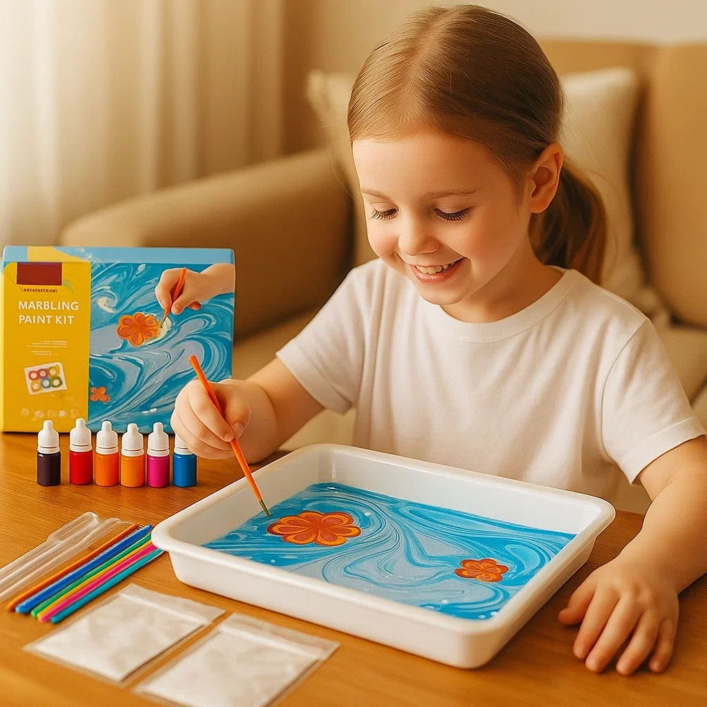 Kreatywny Zestaw do Malowania Marmurkowego w Wodzie