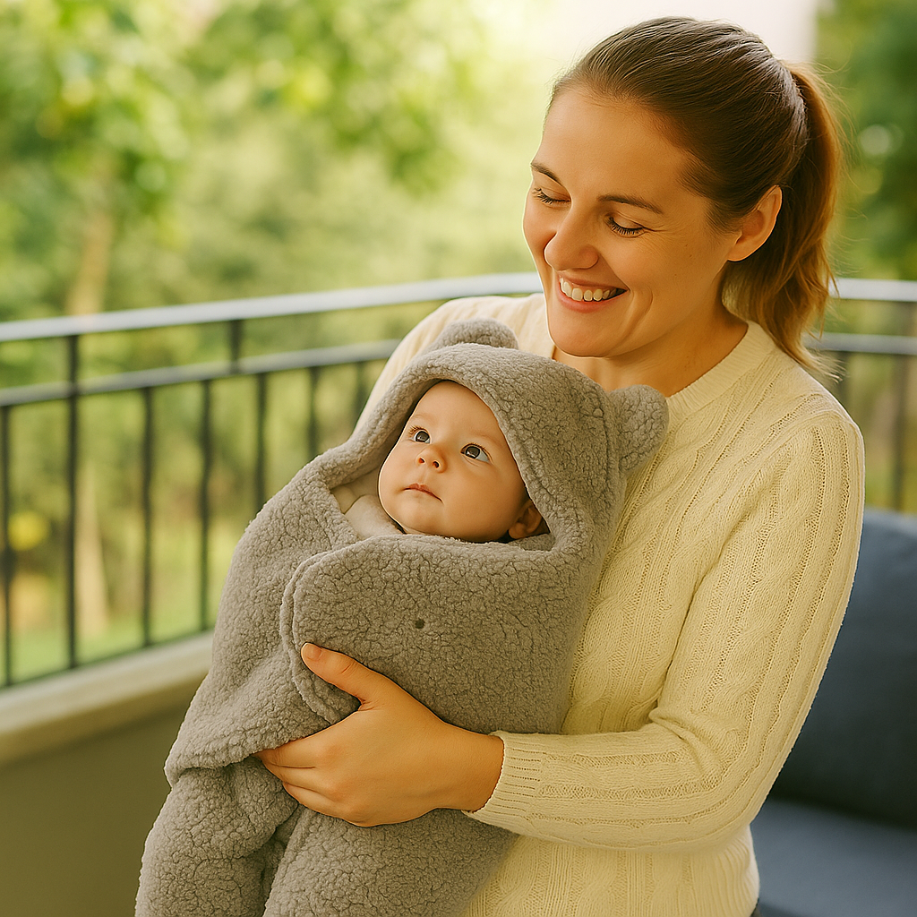 Kocyk i pajacyk dla niemowląt w misie