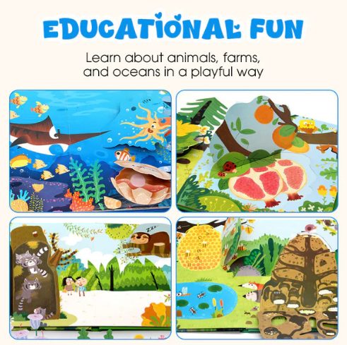 Interaktywne książki 3D z ruchomymi elementami dla dzieci