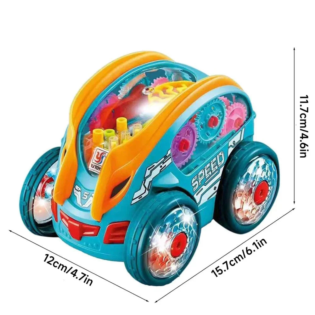 Świecący samochód akrobata