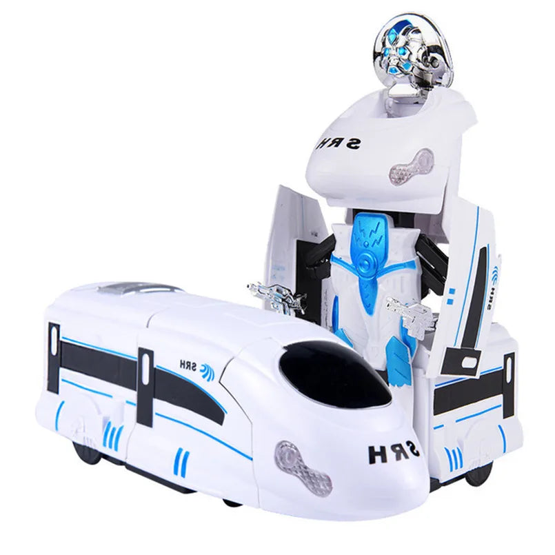 Transformująca się zabawka pociąg-robot