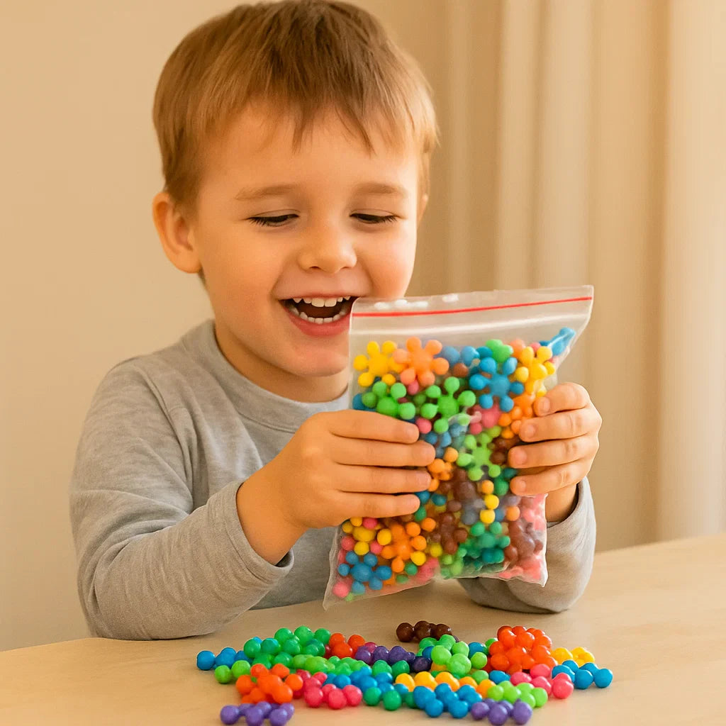 Klocki konstrukcyjne w kształcie płatka śniegu dla dzieci | Kreatywne puzzle 3D dla zabawy edukacyjnej i umiejętności motorycznych