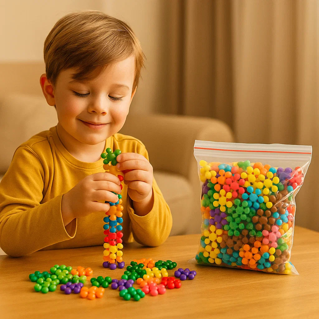 Klocki konstrukcyjne w kształcie płatka śniegu dla dzieci | Kreatywne puzzle 3D dla zabawy edukacyjnej i umiejętności motorycznych