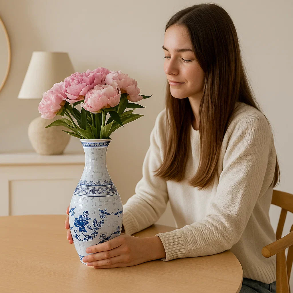 Elegancki wazon 3D puzzle – do prawdziwych kwiatów