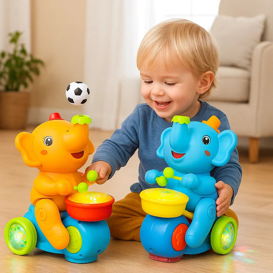 Zabawka słonik z latającą piłeczką