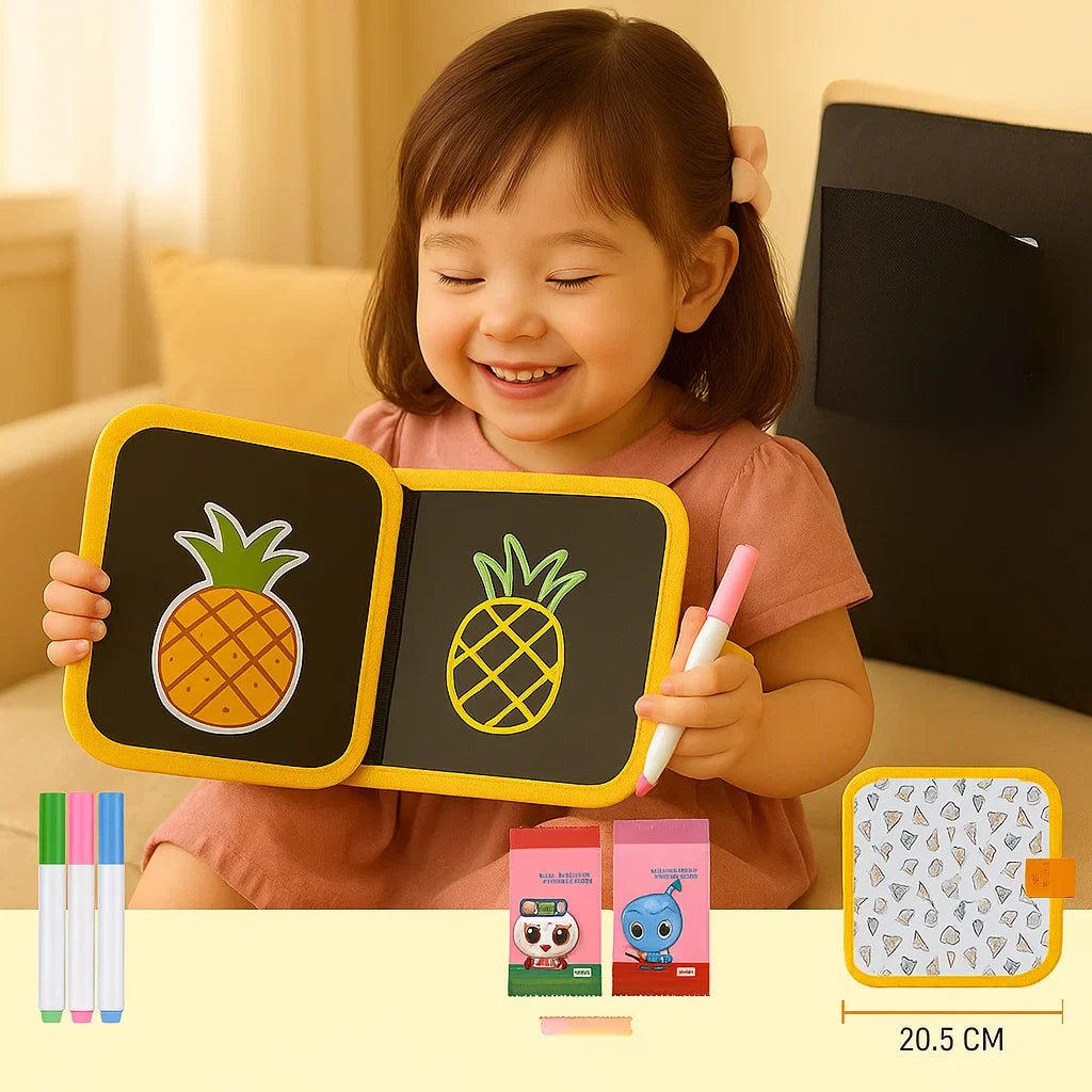 Książeczka do rysowania wielokrotnego użytku dla dzieci | Przenośna ścieralna podkładka do kreatywnej nauki w domu i w podróży