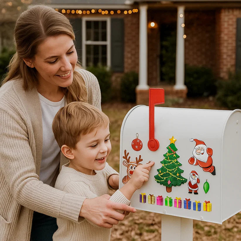 Świąteczny zestaw magnetycznych naklejek Montessori do samodzielnego dekorowania 🎄