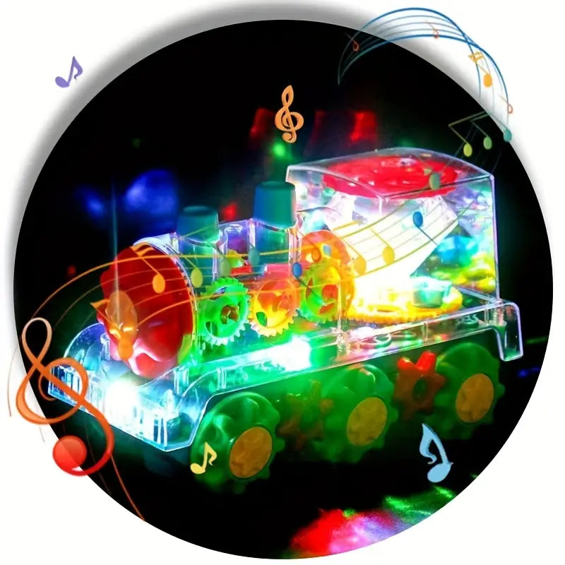 Tańcząca i świecąca lokomotywa muzyczna