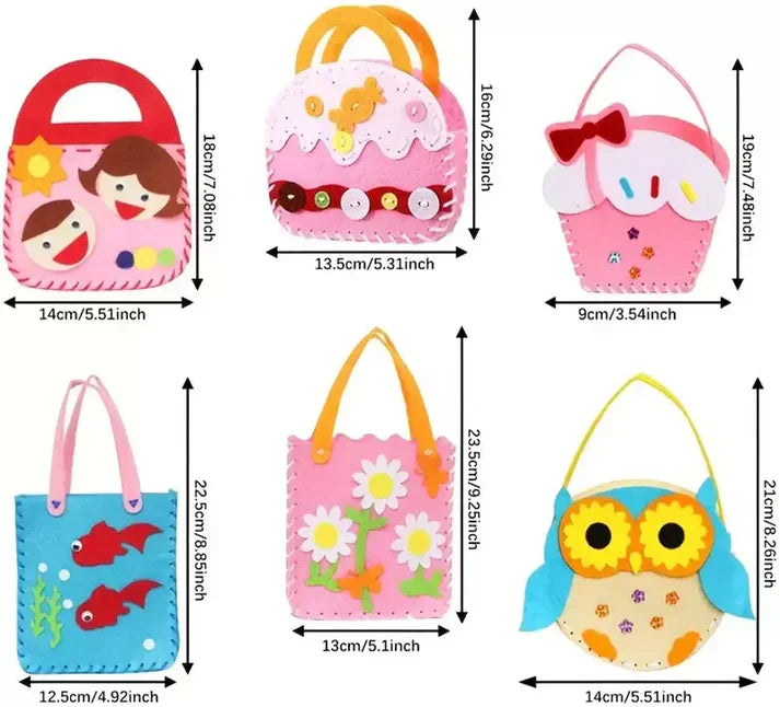 Bezpieczny zestaw filcowych torebek do samodzielnego szycia