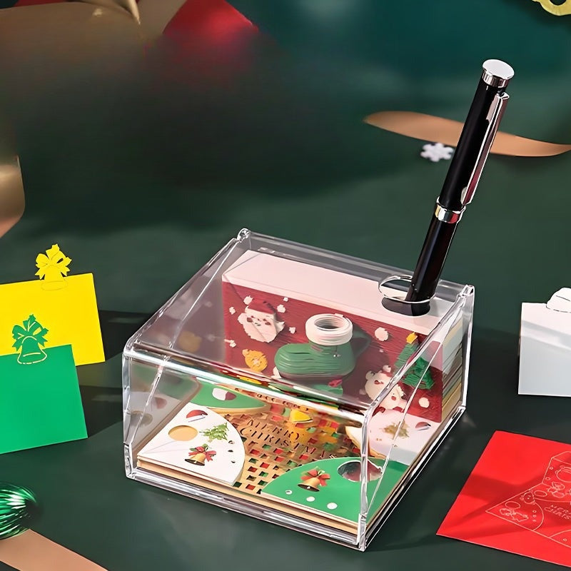 Świąteczny trójwymiarowy papierowy kalendarz adwentowy