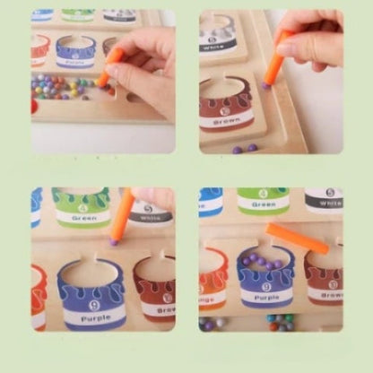 Magnetyczny labirynt kolorów i liczb dla dzieci