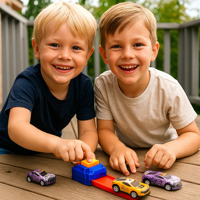 Zestaw wyścigowy z katapultą do autek