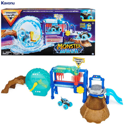 Zmieniająca kolor myjnia dla zabawek–samochodzików dla dzieci