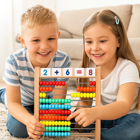 Drewniane liczydło do nauki liczenia i podstaw matematyki