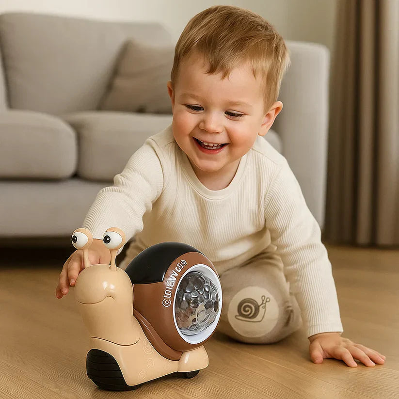 Świecący i grający, pełzający ślimak – zabawka edukacyjna