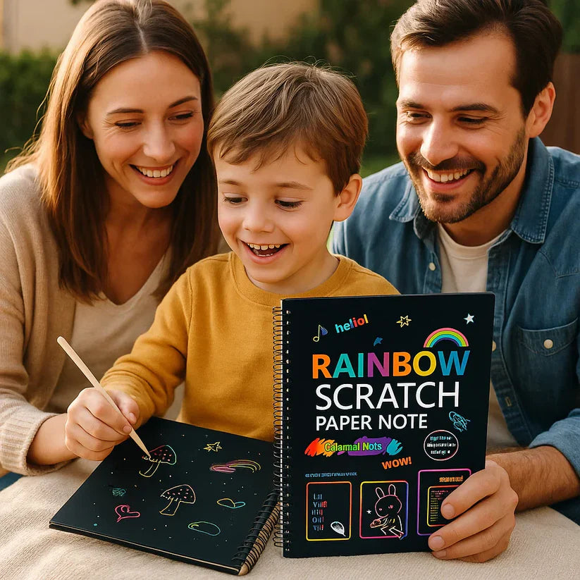 Magiczny tęczowy papier do zdrapywania