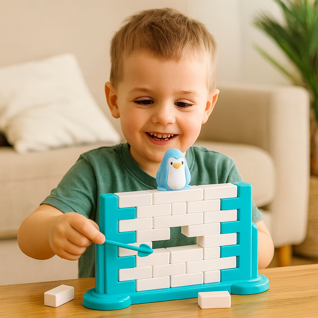 Pingwin – rodzinna gra zręcznościowa z lodową ścianą