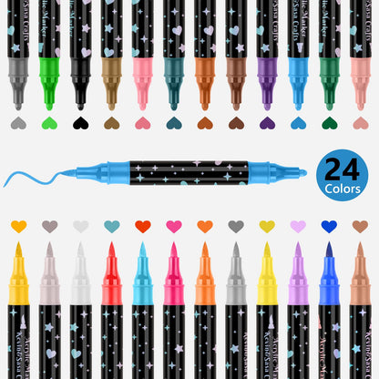 Dwustronne błyszczące flamastry