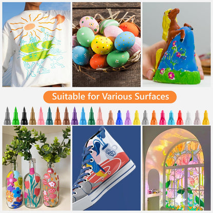 Dwustronne błyszczące flamastry