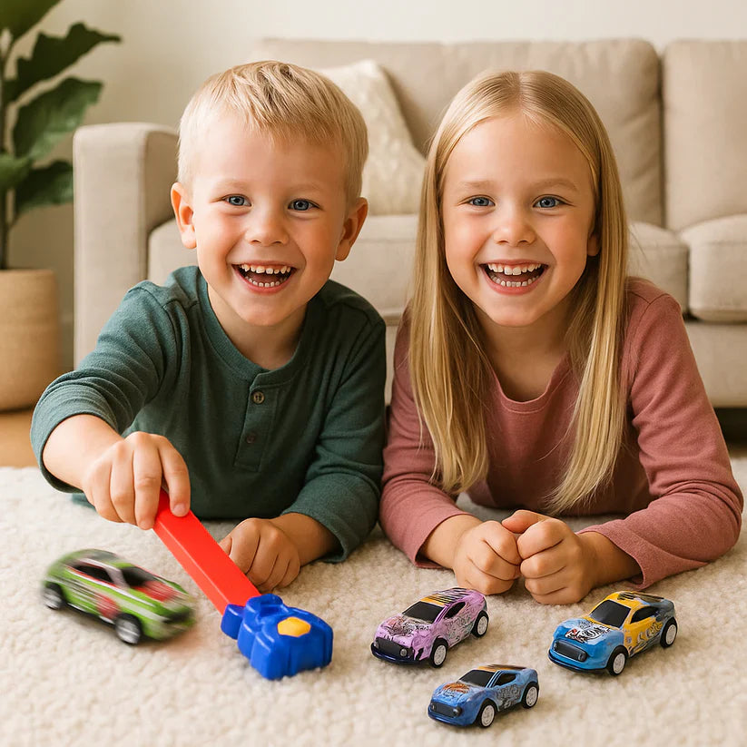 Zestaw wyścigowy z katapultą do autek