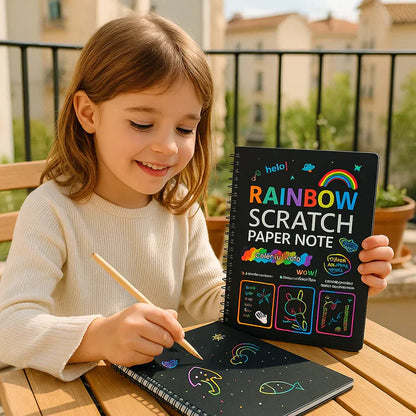 Magiczny tęczowy papier do zdrapywania