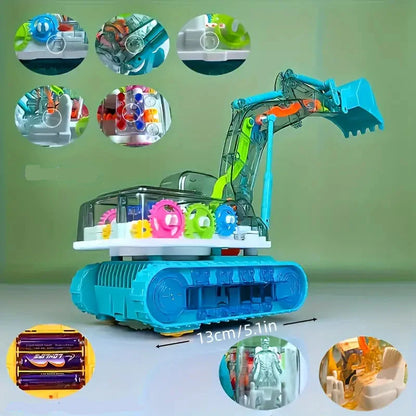 Tańcząca i świecąca koparka muzyczna