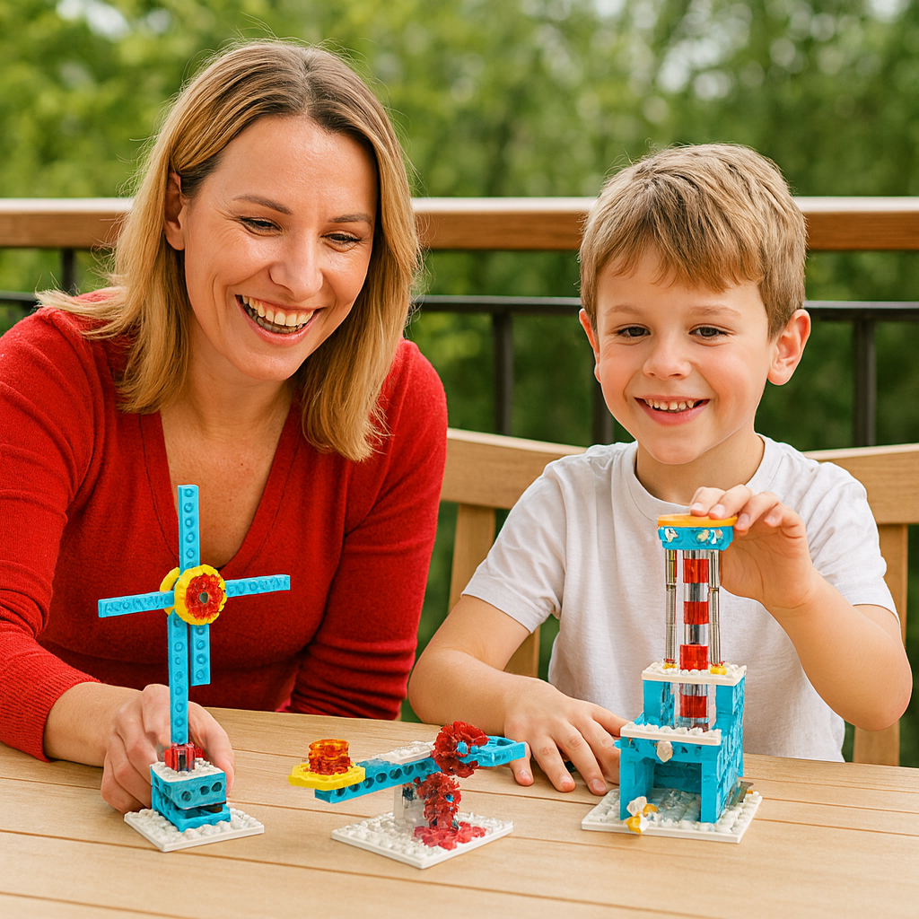 Edukacyjny zestaw klocków 3w1 nauka i technika