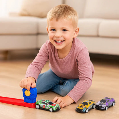 Zestaw wyścigowy z katapultą do autek
