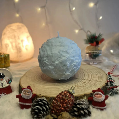 Dekoracyjna zimowa świeca „Śnieżna Kula”