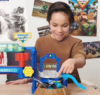 Zmieniająca kolor myjnia dla zabawek–samochodzików dla dzieci