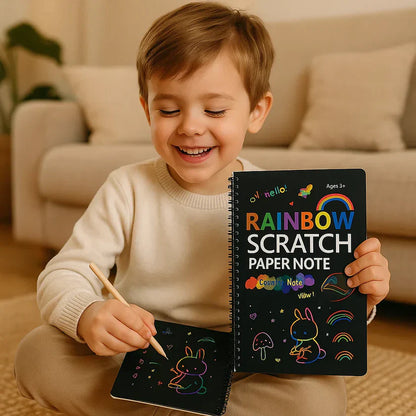 Magiczny tęczowy papier do zdrapywania