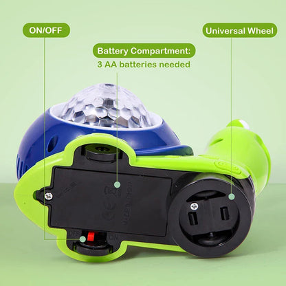 Świecący i grający, pełzający ślimak – zabawka edukacyjna