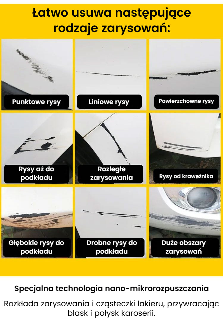 Spray do naprawy rys na lakierze samochodowym