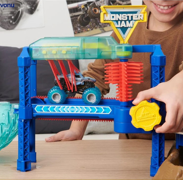 Zmieniająca kolor myjnia dla zabawek–samochodzików dla dzieci