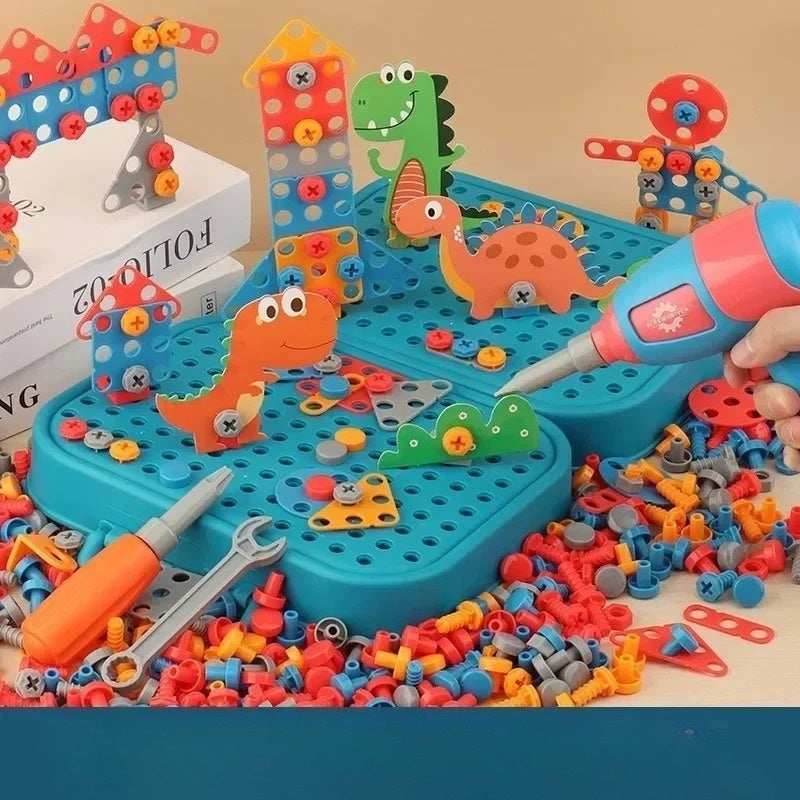 Zestaw majsterkowy dla dzieci z urocznym dinozaurem