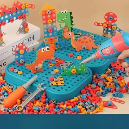 Zestaw majsterkowy dla dzieci z urocznym dinozaurem