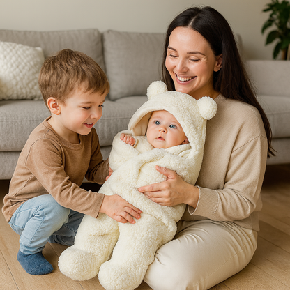 Kocyk i pajacyk dla niemowląt w misie