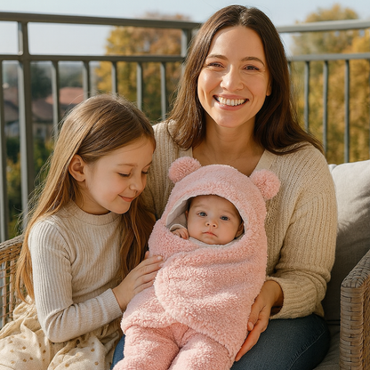 Kocyk i pajacyk dla niemowląt w misie