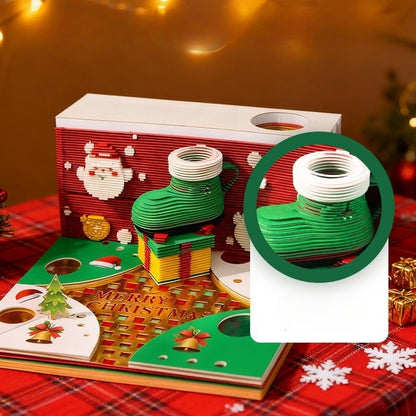 Świąteczny trójwymiarowy papierowy kalendarz adwentowy