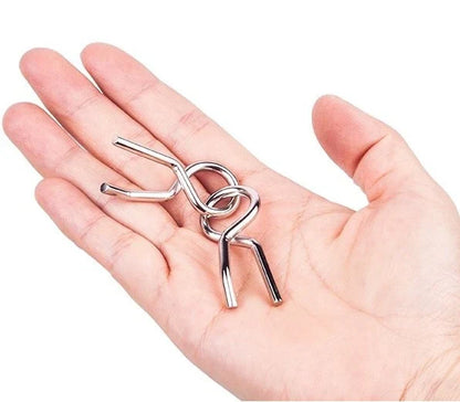 Metalowe Puzzle Pierścieniowe ⎜ Gra Logiczna dla Dzieci i Dorosłych