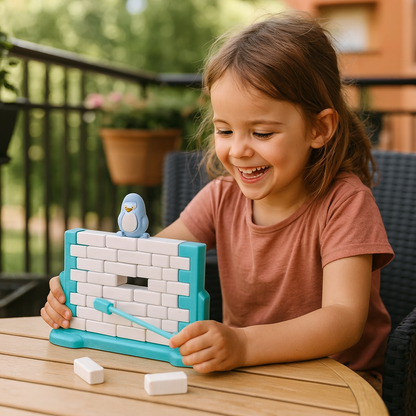 Pingwin – rodzinna gra zręcznościowa z lodową ścianą