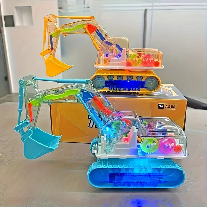 Tańcząca i świecąca koparka muzyczna