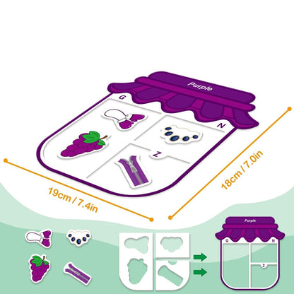 Magnetyczna zabawka do sortowania dla dzieci | Zabawna gra w dopasowywanie kolorów do nauki przedmiotów , kształtów i codziennego słownictwa