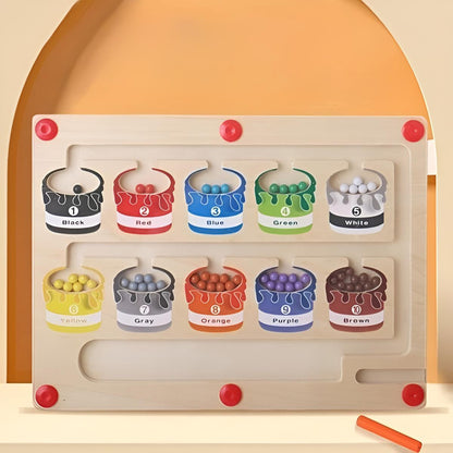 Magnetyczny labirynt kolorów i liczb dla dzieci