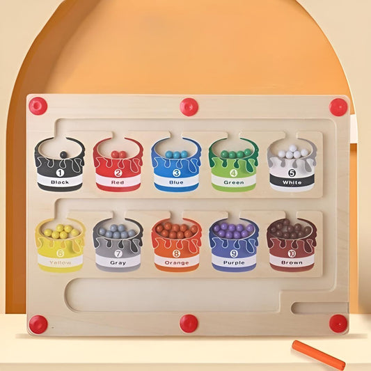 Magnetyczny labirynt kolorów i liczb dla dzieci