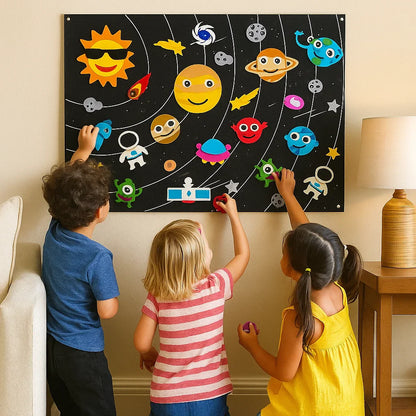 Filcowa plansza dla dzieci | Edukacyjny zestaw diy do nauki zwierząt , wyobraźni i zabawy w opowiadanie historii