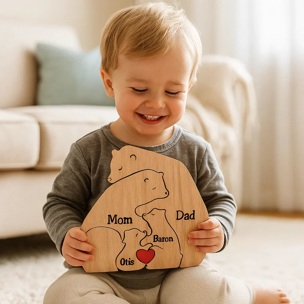 Ręcznie wykonana personalizowana rodzina misiów